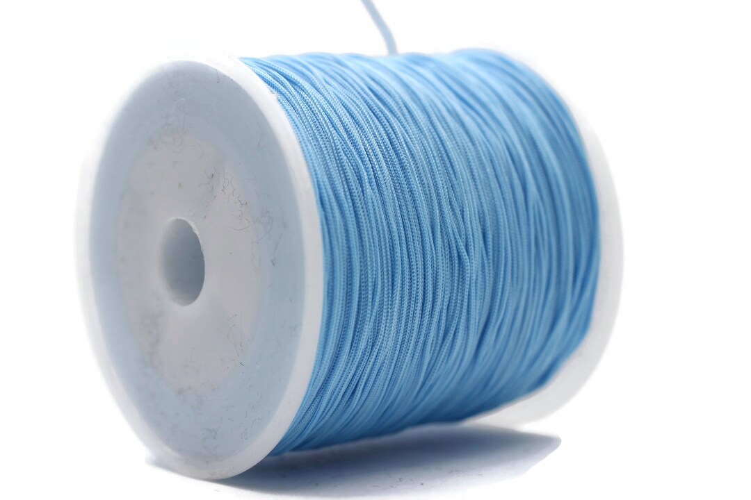100 M/110 Yard 0.6 Mm Knotting Cords, Light Blue Beading Cord, Nylon