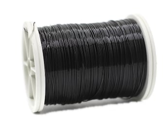 Black Wire 26 Gauge (0.4 mm) 25 Yard 23 Meters | Dead Soft Wire Non Tarnish Copper Wire | Artisan Wire | WRRI