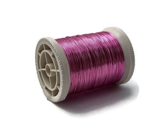 Pulverrosa filigraner Schmuckdraht, 0,3 mm, 28 Gauge, 150 mtr / 490 Ft Craft Wire, versilberter und emaillierter Kupferdraht, Schmuckherstellung WRRI