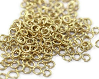 0.8x 4 mm (20 Gaug) Gold Plated Jump Rings, Tiny Jump Ring Connector, Gold Plated Tiny Connectors, Gold Plated Ring Findings, JMPG