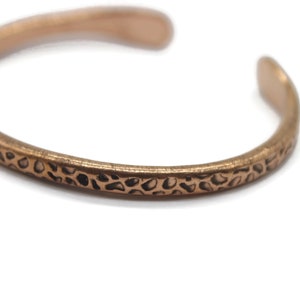 5 mm Pure Copper Thin Bracelet, Adjustable Cuff, Copper Bracelet, Cheetah Bangle, Copper Cuff Bracelet, Arthritis bracelet, Copper Jewelry