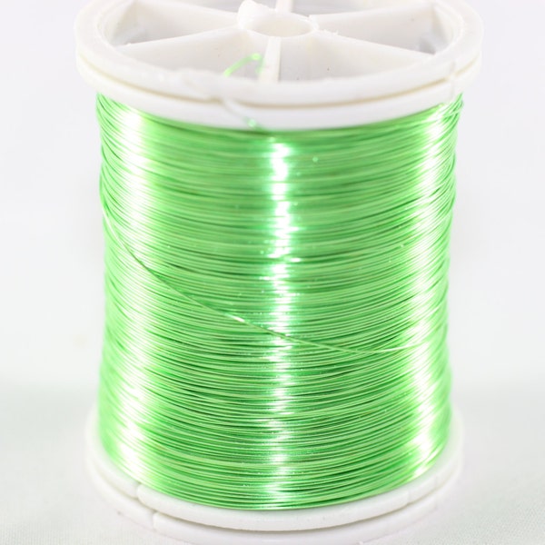 Light Green Filigree Wire, Jewellery Wire 0.3mm 28 Gauge, 47-48 meters/155 Feet Craft Wire, Enameled Copper Wire, Goldsmiths Art Wire, WRRI