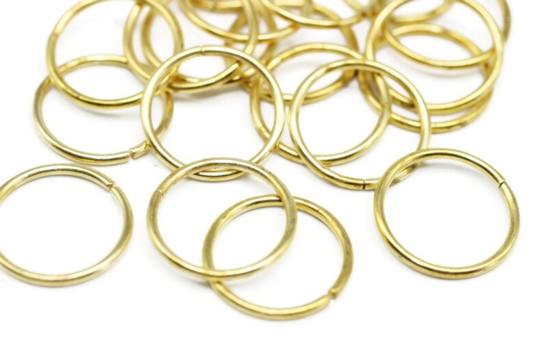 Spring Jump Rings 1.5x 19mm Jump Rings (16 Gau) Brass Jumprings, Open Jump Rings, Jewelry ...