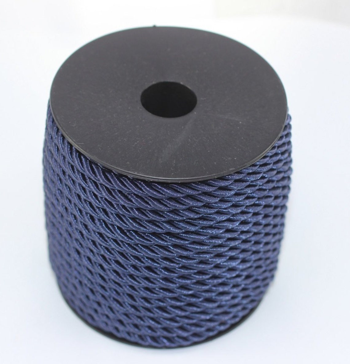 Dark Blue Rayon Rope 4 Mm 015 In Blue Cord Twisted Braid | Etsy