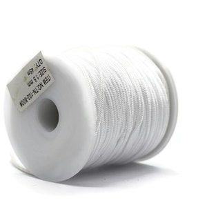 1.5 MM Chinese White Nylon Cord, 49 Yards Macrame Bracelet Cording, Shamballa Beading Kumihimo String, Braided Shade Lift Cord TN