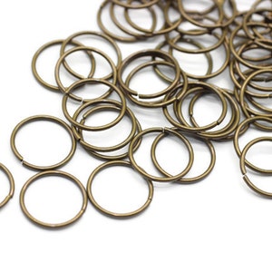 10mm jump rings (22 Gau) Antique Bronze Jump Rings, Open jump rings, jewelry making, brass jump rings, bronze jumprings, 10mm jumprings JMPP