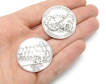 Lvervsavgarm Parthmaxirp VIIII, Antique Silver Coins, 34 Mm Roman