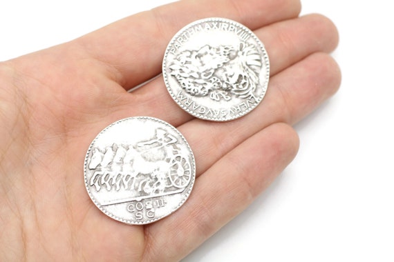 Lvervsavgarm Parthmaxirp VIIII, Antique Silver Coins, 34 Mm