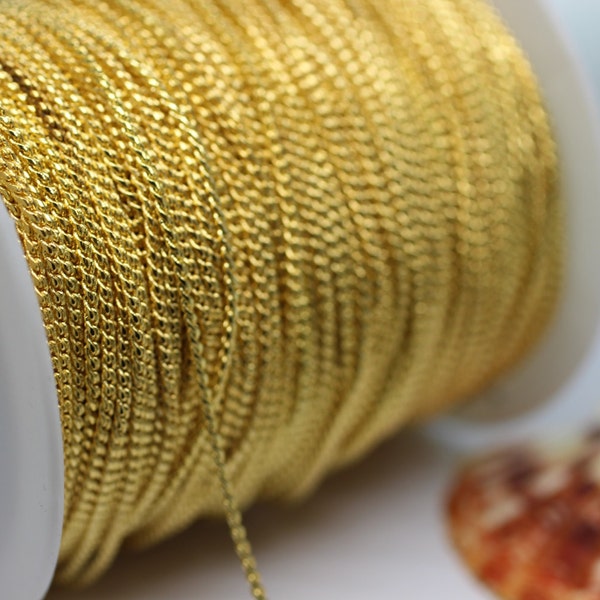 Gold Tone 1.5mm  Chains - Snake Chain