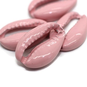 Pink Oyster, 13x20mm, Shell pendant, Cowrie charms, seashell connector, Cowrie Shell charms, Conch pendant, DIY Jewelry making, SHLK
