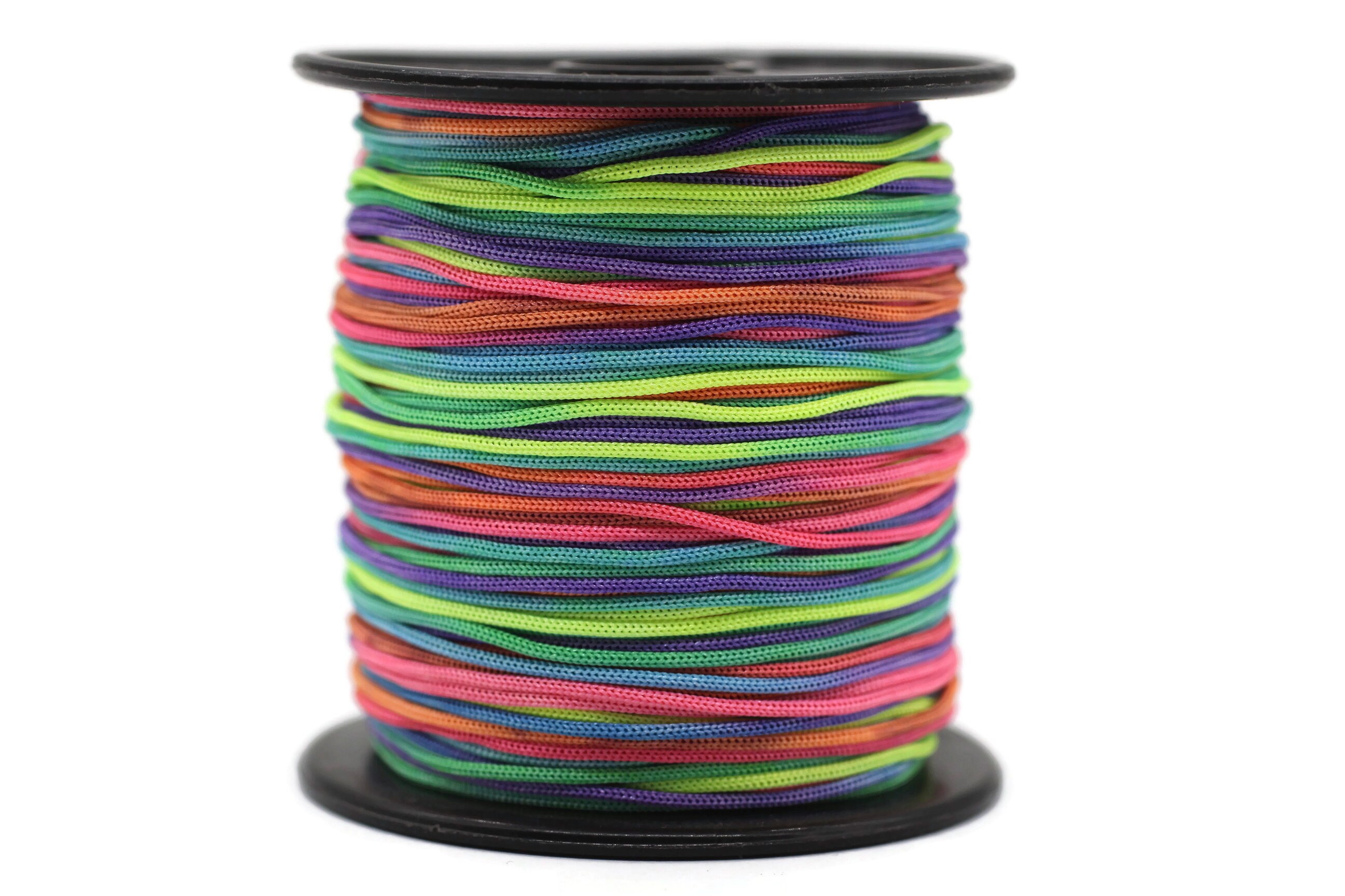 1.1 MM Chinese Knot Rainbow Nylon Cord, 92 Yards Macrame Bracelet