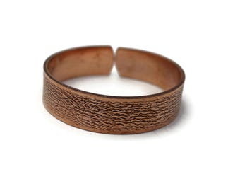 15mm Textured Pure Copper Bracelet, Adjustable Cuff, Copper Bracelet, Unisex Bangle, Arthritis bracelet, Copper Jewelry, Healing Bangle