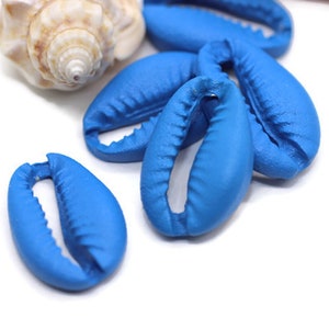 Blue Oyster, 13x20mm, Shell pendant, Cowrie charms, seashell connector, Cowrie Shell charms, Conch pendant, DIY Jewelry making, SHLK