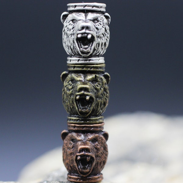Bear Paracord Bead, Knife Bead, Lanyard Beads, Paracord Beads, Lanyard Bead, bracelet beads, edc beads, survival accessories, keychain, BRPB