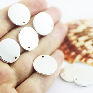 1.4x18mm Shiny silver plated, Round Stamping Discs, Stamping Blanks, silver round disc, round tag, connector tag, circle blanks, SSDT