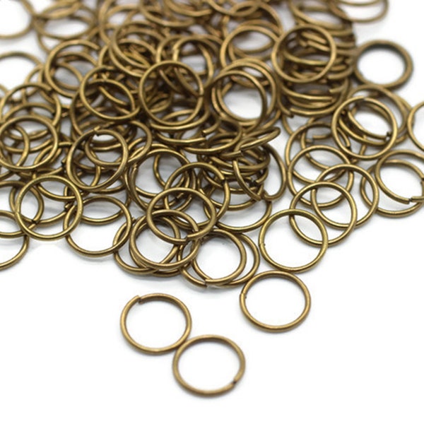 8mm jump rings (22 Gau) Antique Bronze Jump Rings, Open jump rings, jewelry making, brass jump rings, bronze jumprings, 8mm jumprings, JMPP