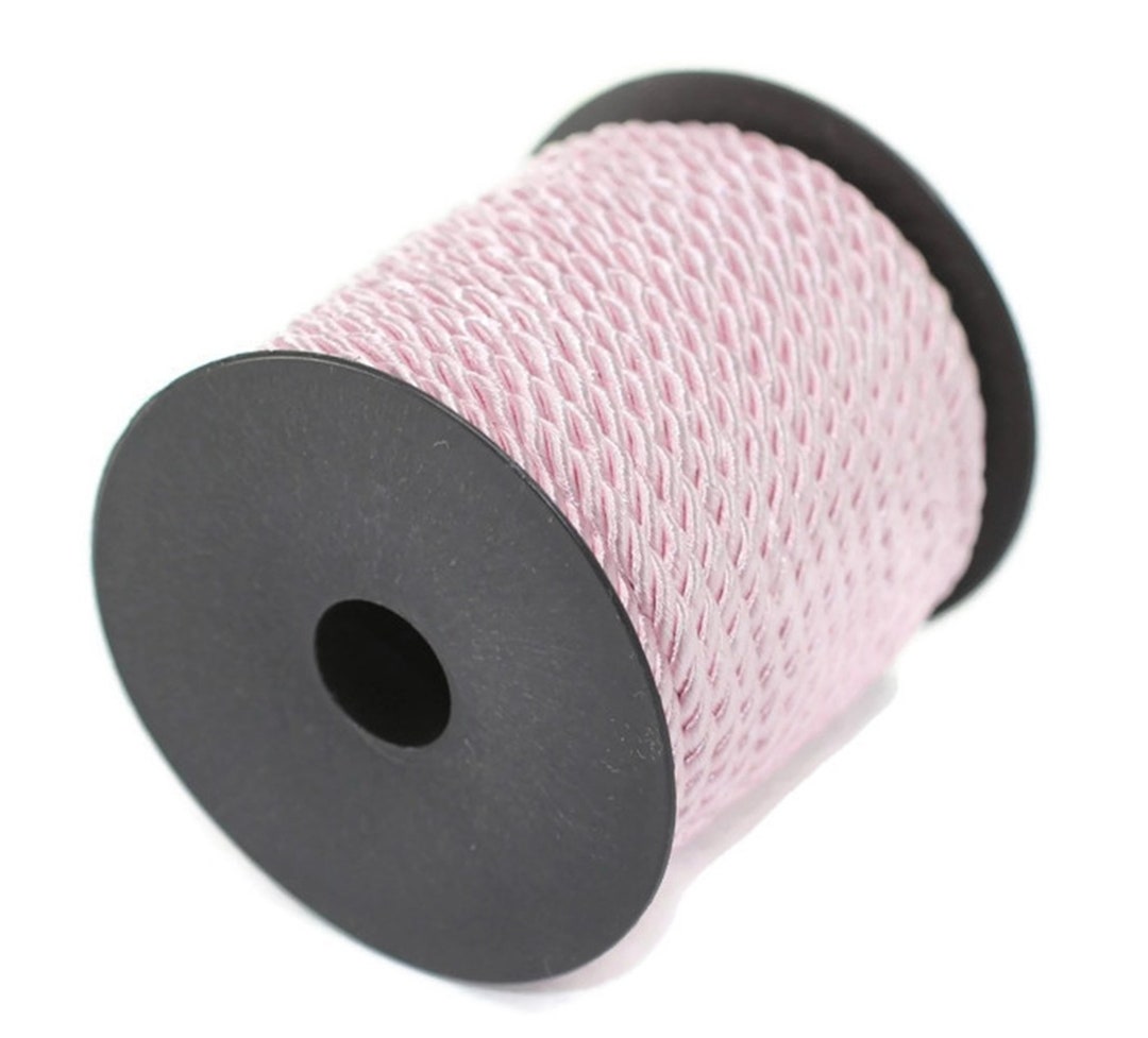 Light Pink Rayon Rope, 4 Mm, Pink Cord, Twisted Braid Cords, Artificial ...