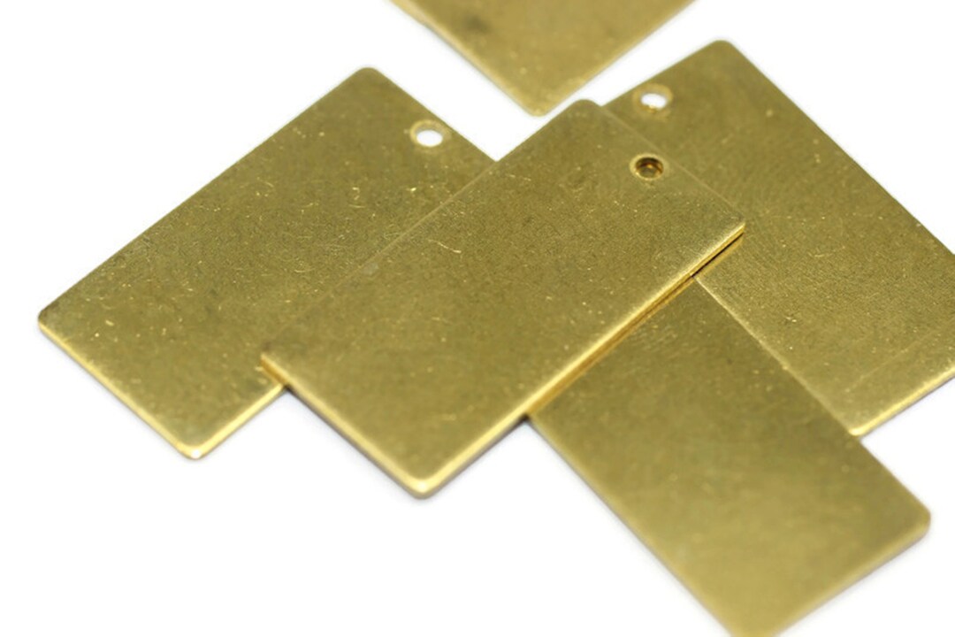 15x30mm Rectangle Blanks, Rectangle Stamping Blanks, Brass Blanks ...