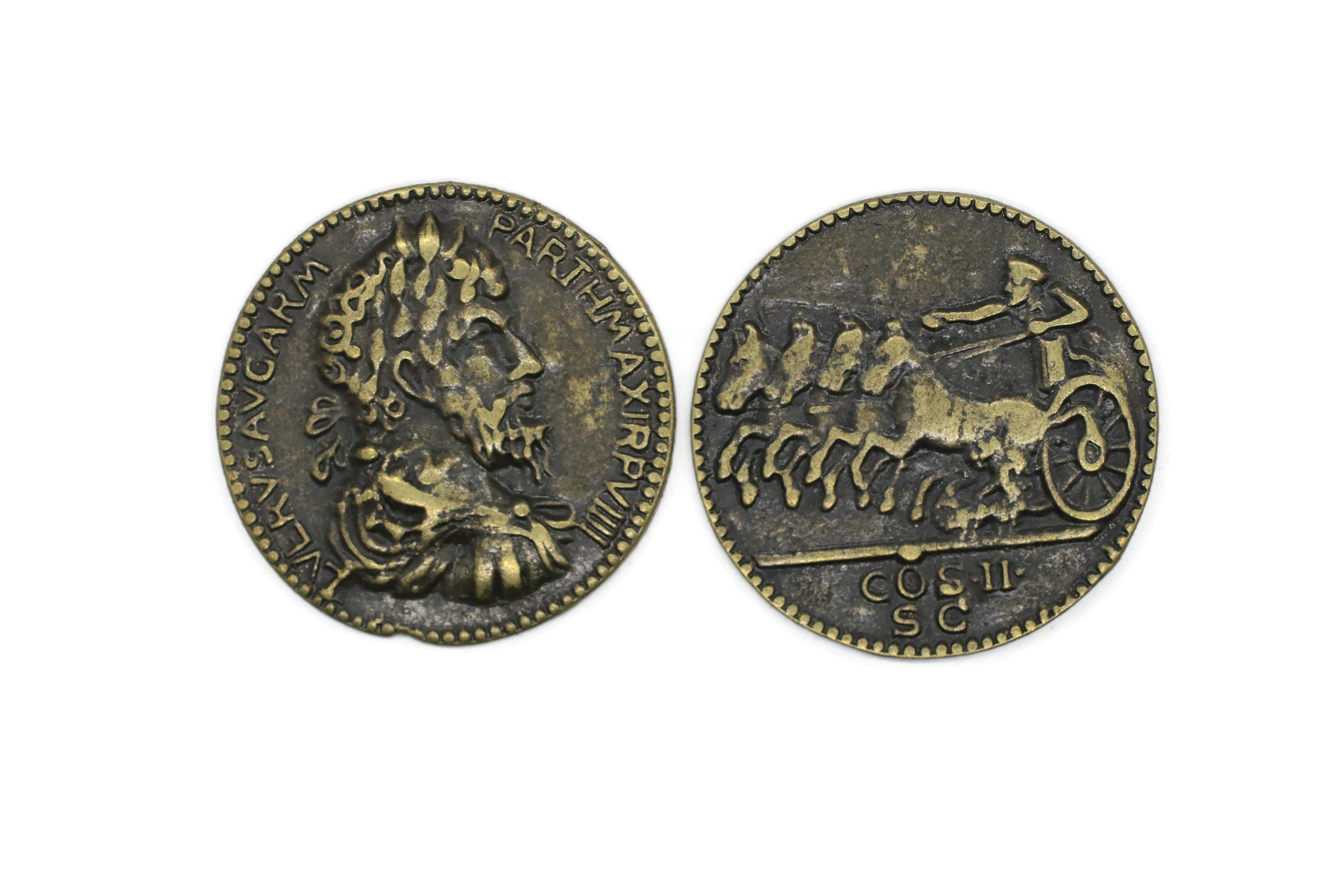 Lvervsavgarm Parthmaxirp VIIII, Antique Bronze Coins, 34 Mm Roman