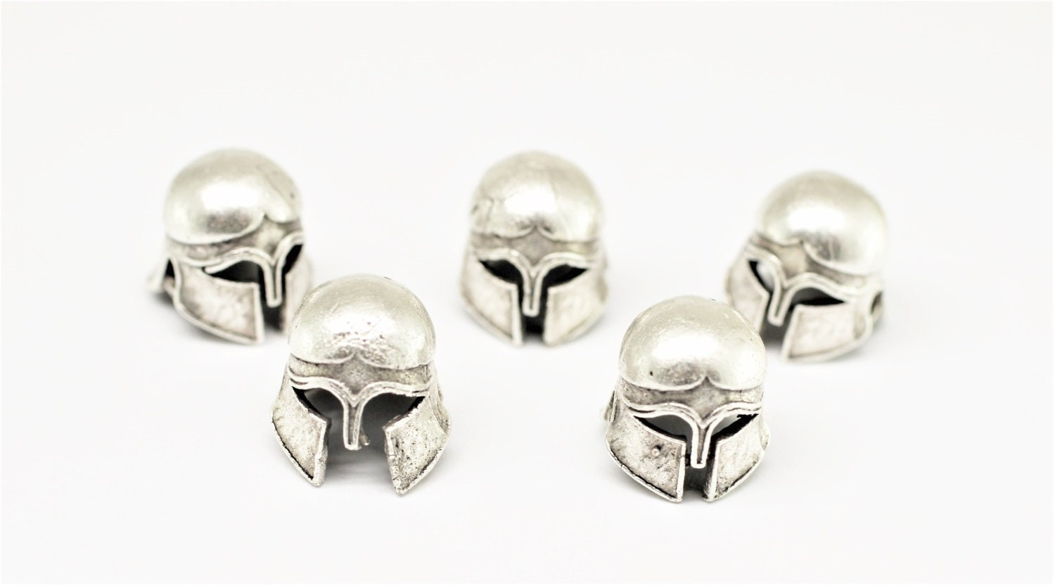 Matt Silver Gladiator Beads 13 mm Helmet Beads Spartan Etsy