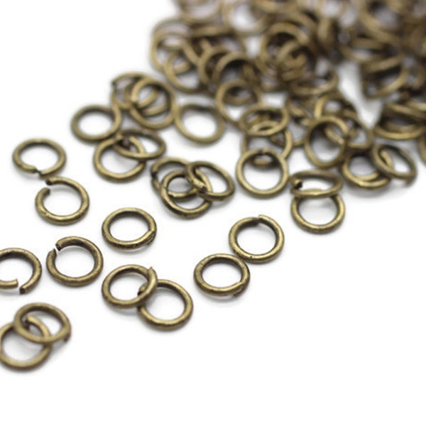4mm jump rings (22 Gau) Antique Bronze Jump Rings, Open jump rings, jewelry making, brass jump rings, bronze jumprings, 4mm jumprings, JMPP