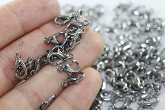 Gunmetal 12mm Lobster Clasps, Claw Clasps, Necklace Clasps