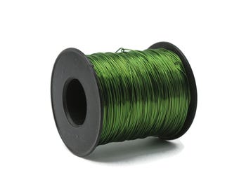 1295 Feet Light Green Copper Wire, Dead Soft Artisan Wire Wrap 22 Gauge (0.6 mm), Uncoated Bare Solid Green Copper Wire Coil And Spool WRRI