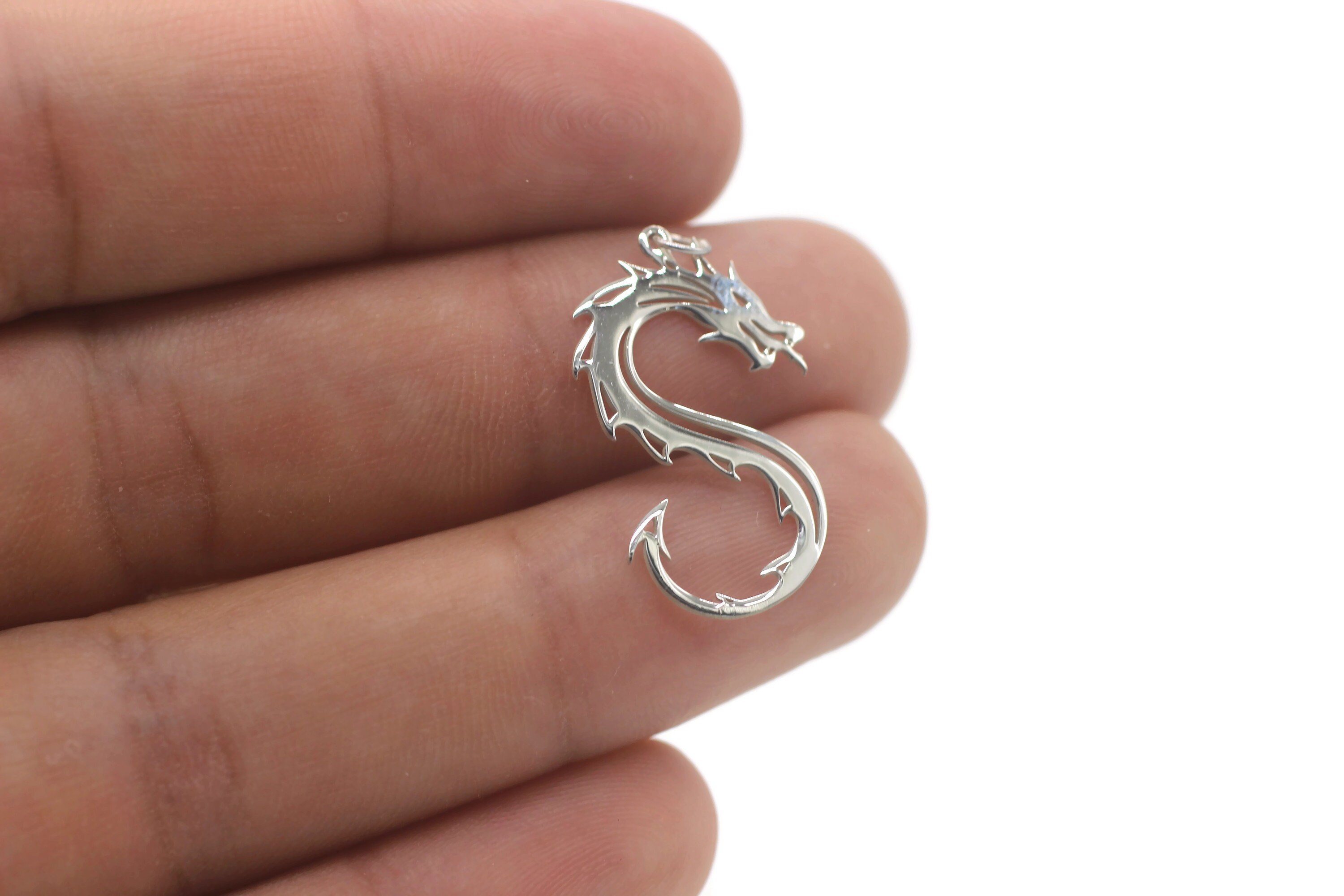 Design Spoo | Drago rosso, drago d'argento su cristallo di corniola, collana di gioielli drago | Ciondolo per collana con pietre preziose