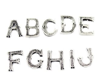 925 Silver Bracelet Letter Charms| Sterling Silver Alphabet Letter Charms| Personalized Letter| Bracelet Alphabet Charms| Intial charms ALSC