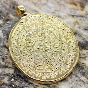 Shiny Gold Coin Pendant, 29x38mm, Greek coins, Egypt coin, Medallion Pendant, Gold Pendant, Medallion charm, coin charm, EGYP