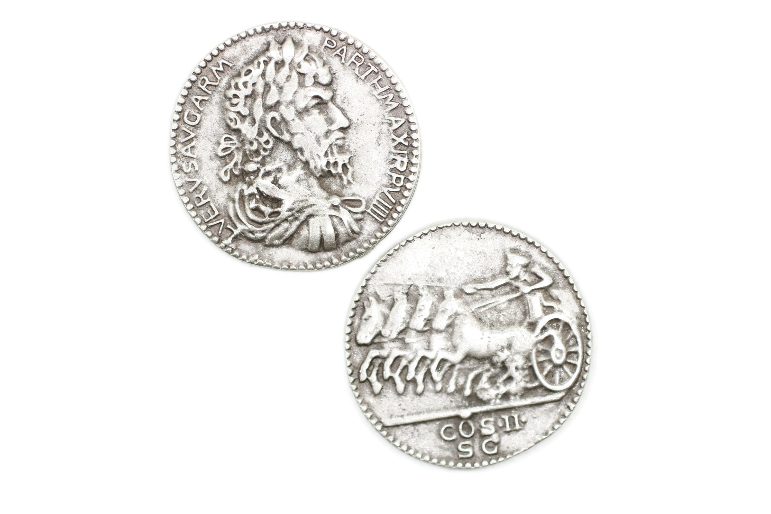 Lvervsavgarm Parthmaxirp VIIII, Antique Silver Coins, 34 Mm Roman