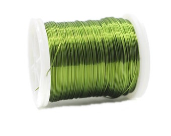 Light Green Wire 26 Gauge (0.4 mm) 25 Yard 23 Meters | Dead Soft Wire Non Tarnish Copper Wire | Artisan Wire | WRRI