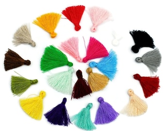 200 Pcs Mini Mix Color Earring Tassels, mini tassel, colorfull tiny tassel, Small Tassels, Tassels for Jewelry, Short Tassels, Tassels,