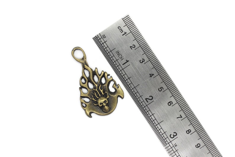 Antique Bronze Ghost Rider Charms, | Death Jewelry | Necklace Charm ...