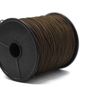 1.1 MM Chinese Knot Brown Nylon Cord, 92 Yards Macrame Bracelet Cording, Shamballa Beading Kumihimo String, Braided Shade Lift Cord TN