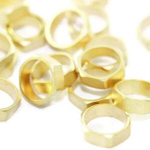 Gold Plated Hexagon Spacers, 8 mm Inner, Chunky Rondelle Beads, Tiny Washer Nuts,  bead spacers, chic beads, circle beads AKS 113