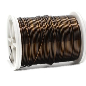 Dark Brown Wire 20 Gauge (0.8 mm) 9 Yard 8.5 meters, Craft Wire, Craft Wire, Jewelry wire, 9 Yard Artisan Wire Wrap, WRRI