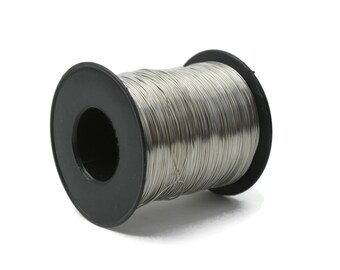 1295 Feet Siver Color Copper Wire, Dead Soft Artisan Wire Wrap 22 Gauge (0.6 mm), Uncoated Bare Solid Copper Craft Wire Coil And Spool WRRI