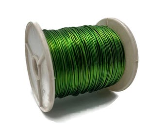 731 Feet Hellgrüner Kupferdraht, Massives Kupfer, Dead Soft Artisan Wire Wrap 0,8 mm (20 Gauge), Unbeschichteter Kupferdraht, Spule WRRI
