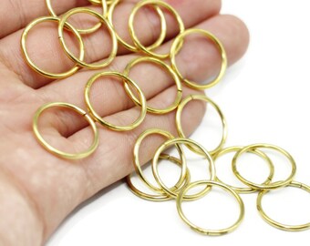 1.5x 19mm jump rings (16 Gau) Brass Jumprings, Open jump rings, jewelry making, brass jump rings, open rings, 19mm jumprings, JMPY