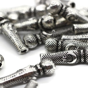 6x22 mm Tibetan Silver Tube Beads, Islamic Prayer Beads Misbaha, Turkish F, Tasbeeh Tesbih, Tasbeeh Supplies, Making Rosary SPPB