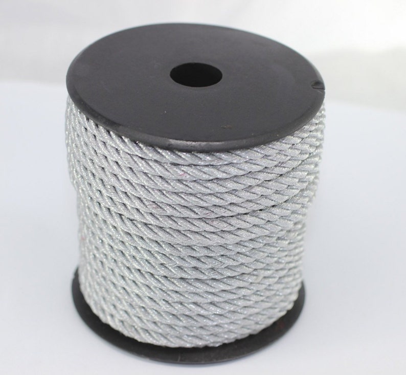 Grey Rayon Rope 4 Mm 015 Inch Grey Cord Twisted Braid | Etsy