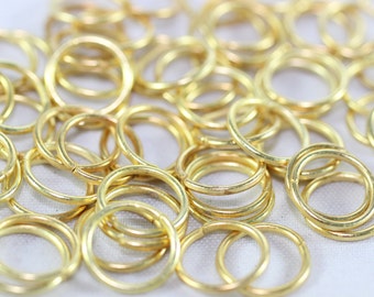 1.2x 10 mm Gold Plated Jump Rings, Tiny Jump Ring Connector, Gold Plated Connectors, Gold Plated Findings, necklace connectors,  JMPG