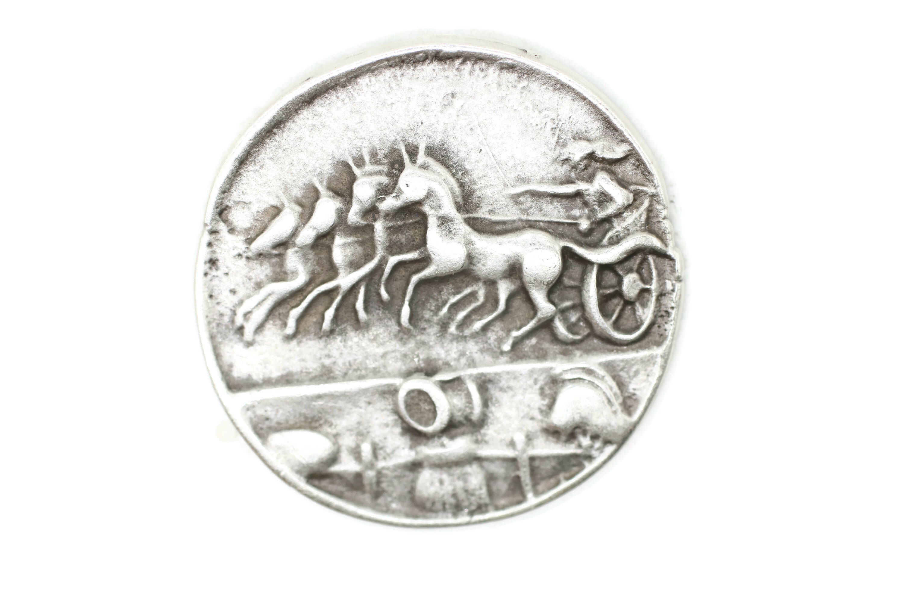 フェニキアコイン、アンティークのローマ銀貨、36 mm ローマ帝国の遺物