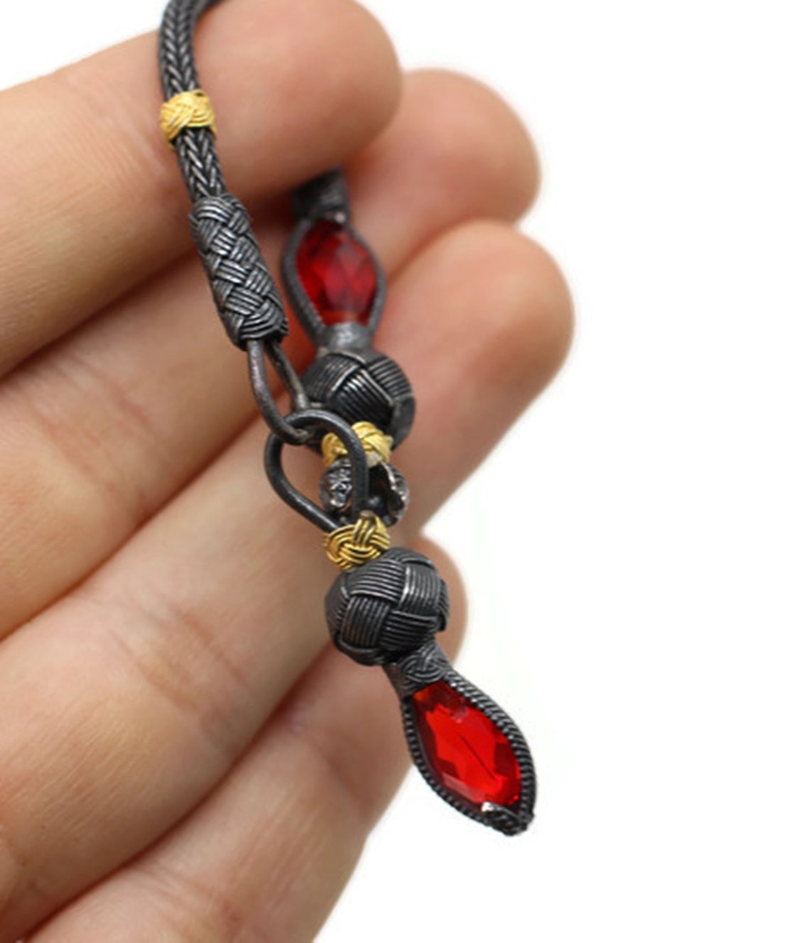 925 Silver Tassel for Tasbeeh Prayer Beads Red Tassels Etsy