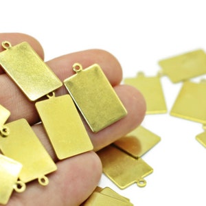 14x23mm Rectangle Blanks, rectangle stamping blanks, Brass Blanks, Brass rectangle, Rectangle charms, laser charms, brass finding, STRB