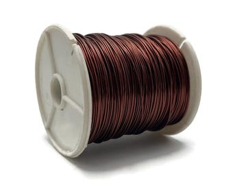 Alambre de cobre desnudo de 731 pies, cobre sólido, envoltura de alambre artesanal suave, calibre 20 (0,8 mm), bobina y carrete de alambre de cobre sólido sin recubrimiento WRRI