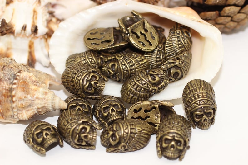 Antique Bronze Aztec Warrior Beads Aztec Beads 20 mm Indian | Etsy