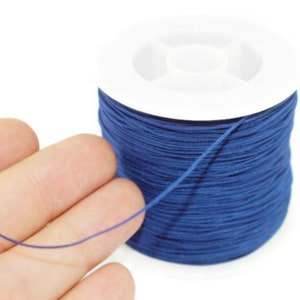 100 m / 110 yard 0.6 mm Knotting Cord - Dark Blue Beading Cord-Nylon Cord-Shamballa Macrame-Chinese Knotting Cord - Jewelry Supplies-CNM17