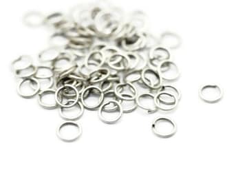 4mm Matte Silver Plated Jump Rings, 4 mm Tiny Jump Ring Connector , Round Jumpring Connectors, Open rings, Jumprings, split rings, MSJR